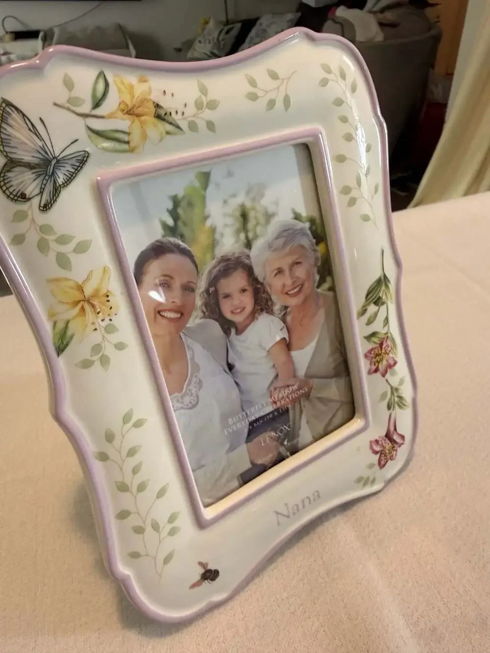 Lenox Butterfly Meadow Everyday Celebrations 4x6 Picture Frame - Nana